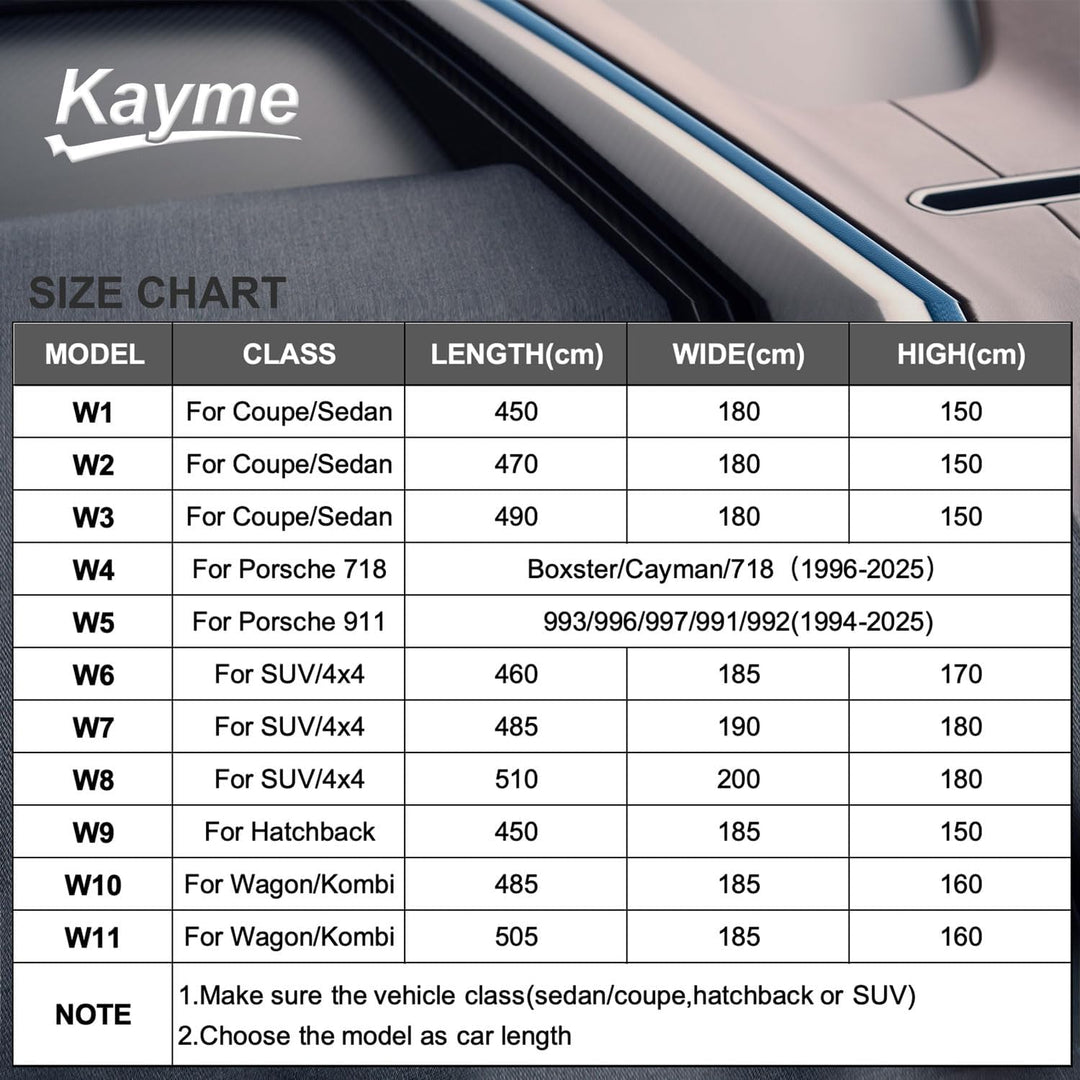 kayme SUV Robustes Autoabdeckung Wasserdicht Atmungsaktiv, Vollgarage Autoplane für Regen Sonne Schu