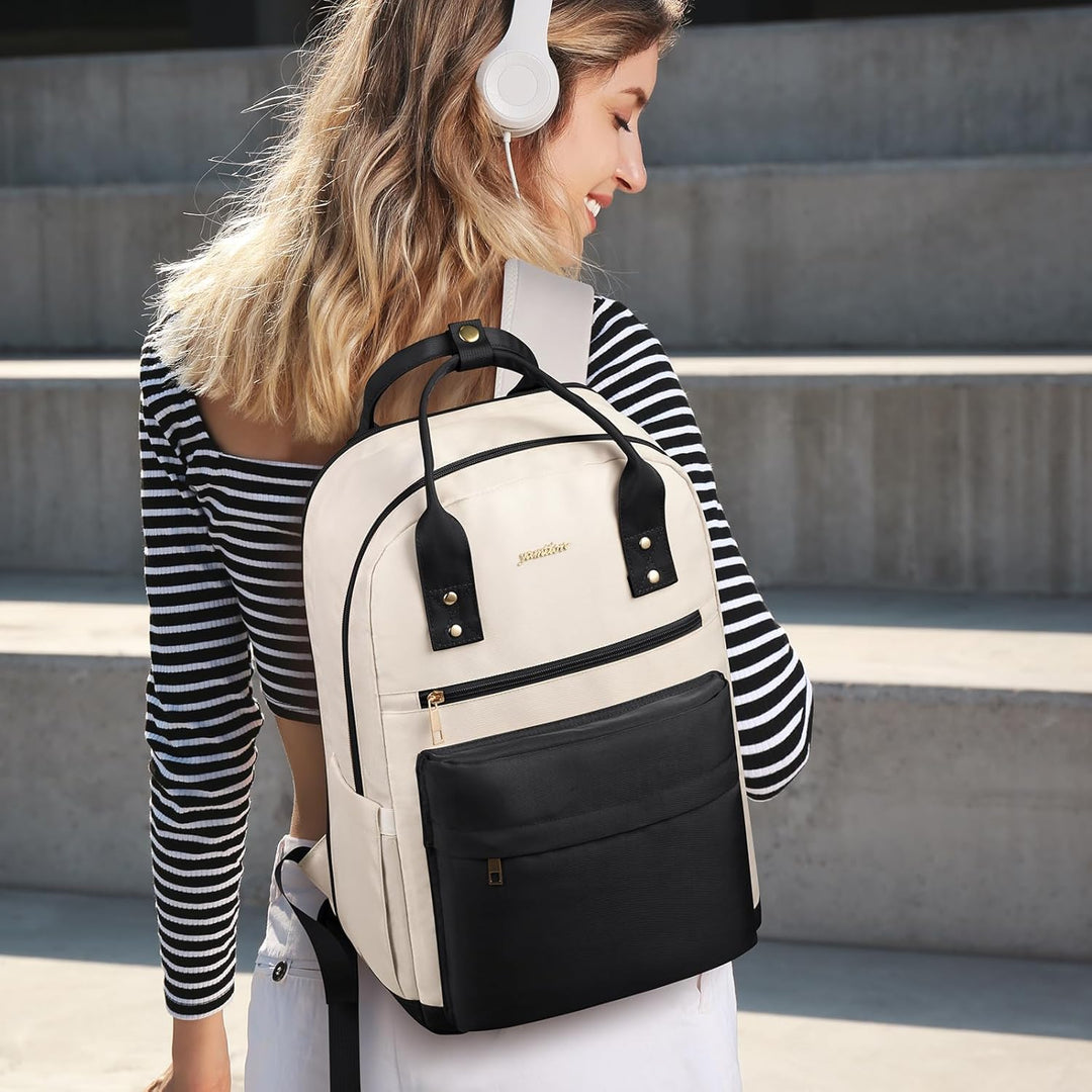 Rucksack Damen 15,6 Zoll Laptop Schulrucksack Mädchen Teenager mit Laptopfach,Schultasche für Schule
