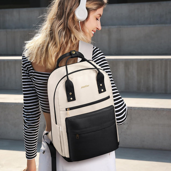 Rucksack Damen 15,6 Zoll Laptop Schulrucksack Mädchen Teenager mit Laptopfach,Schultasche für Schule