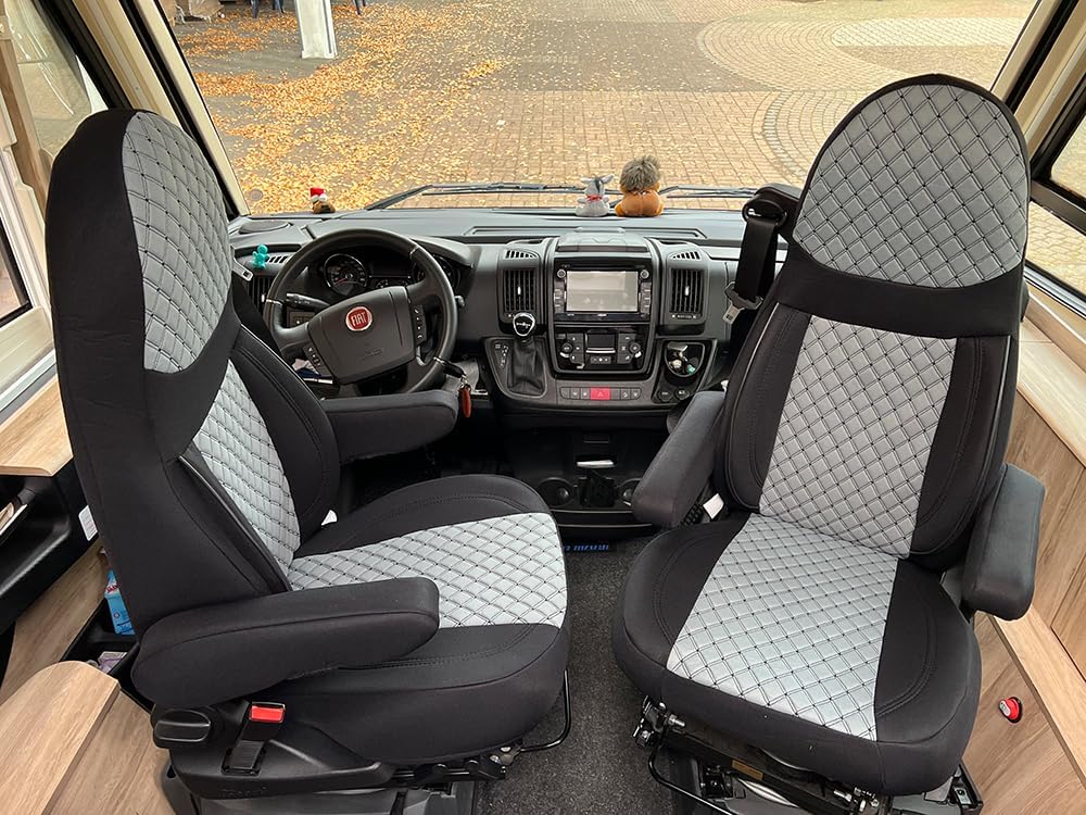 BREMER SITZBEZÜGE Wohnmobil Schonbezüge für Aguti GIS Liner und Milan Sitze | 2er Schonbezug Set ink