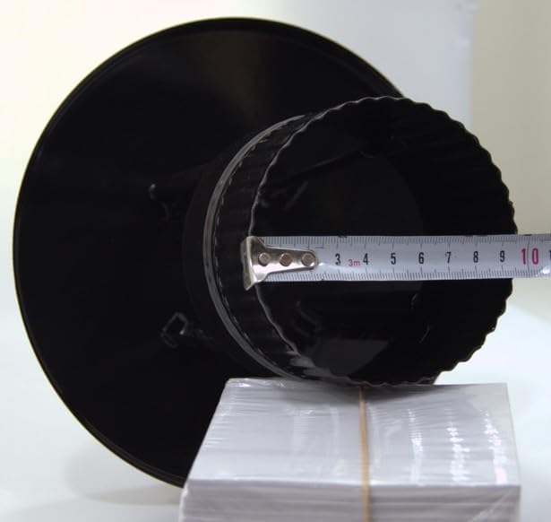 S&amp;M 485244 Schornsteinaufsatz schwarz glasiert 900°C-Ø100mm-Rosette für Kamin- und Ofenleitungen