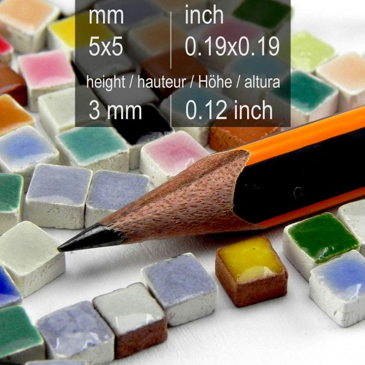 Mosaik-Minis (5x5x3mm), 5000 Stück, mix grün Mix Grün, Mxvr, Mix Grün, Mxvr