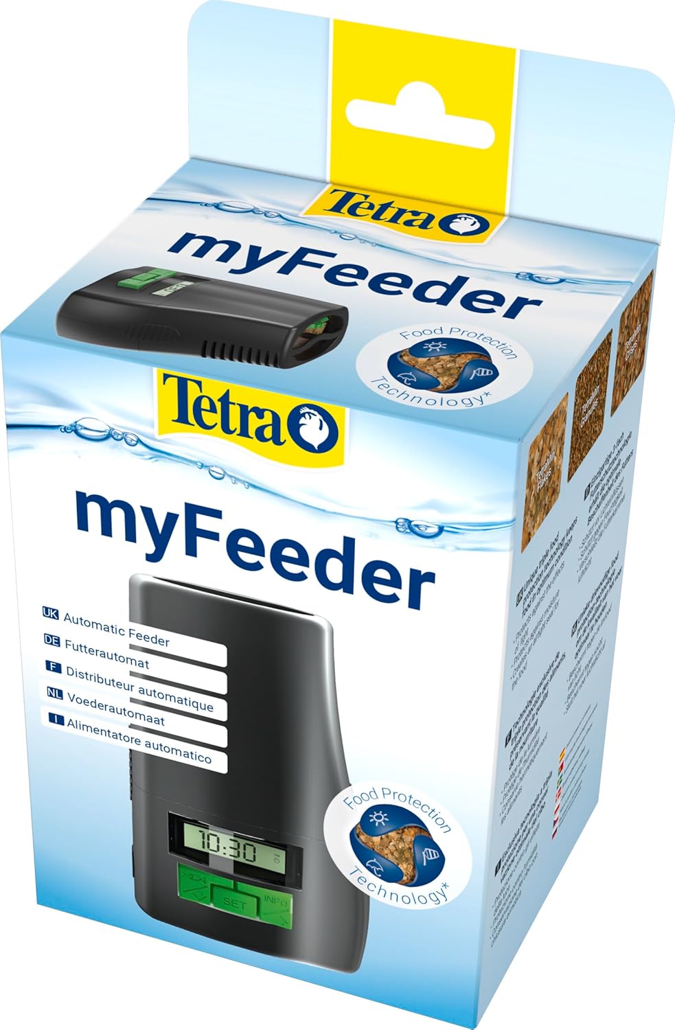 Tetra myFeeder Futterautomat für Zierfische im Aquarium, anthrazit, inklusive Batterien ohne Batteri