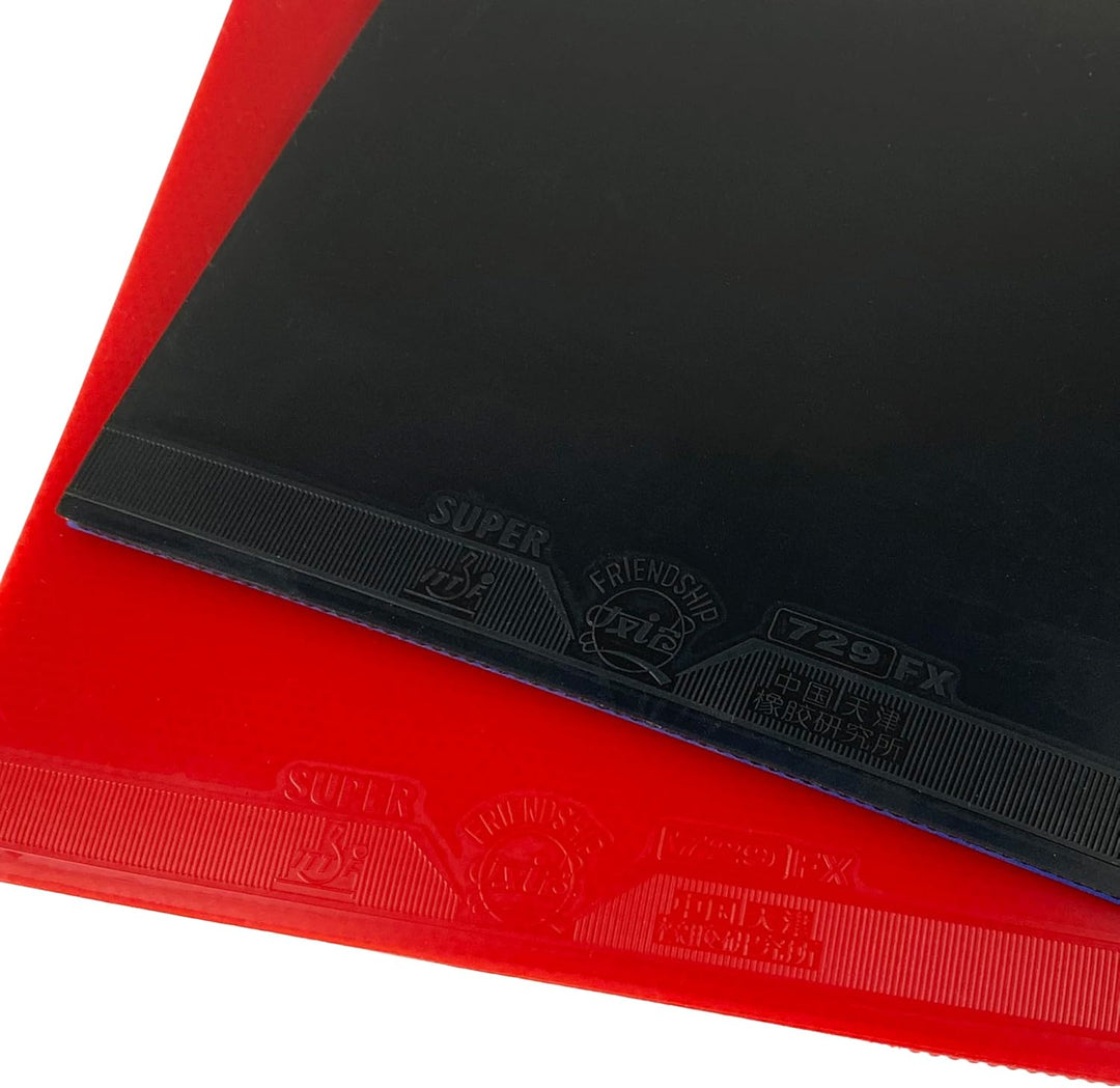 Friendship Super 729 FX | China Tischtennis Belag | Noppen innen | Offensiv | ITTF Zulassung Rot 1,2