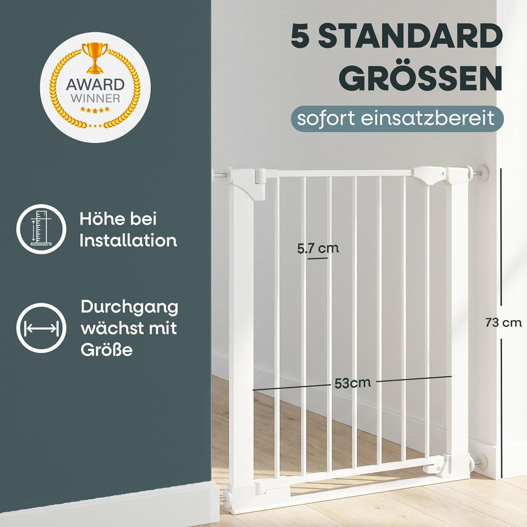 Safetots SafeStep Treppenschutzgitter ohne Bohren Weiss – Maximale Sicherheit für Babys &amp; Haustiere