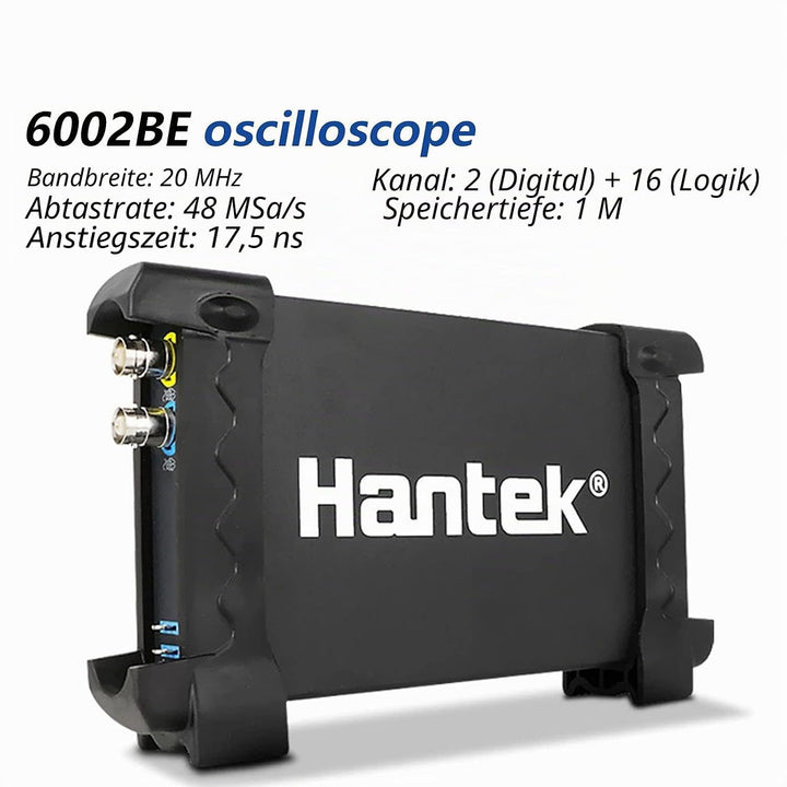 Hantek 6022BE 2-Kanal-USB-Digital-Speicher-Oszilloskop, 20 MHz, PC-basiert, 48 MSa/s