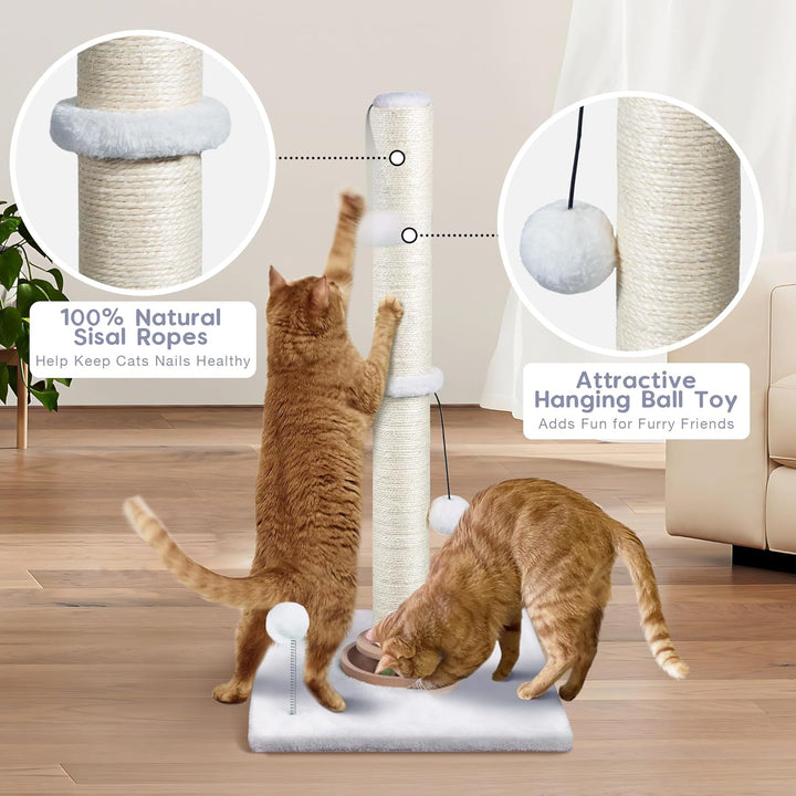 78cm Kratzbaum für Katzen, Spielzeug für Wohnungskatzen, interaktiver Kratzbaum mit Katzenminze-Bäll
