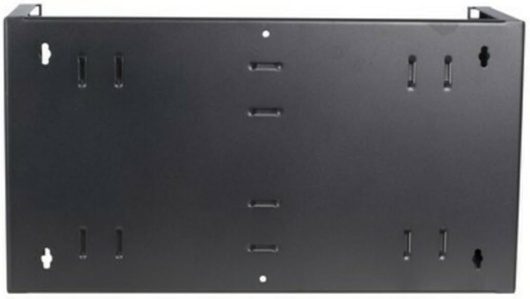 6 HE - 19 Zoll Montagerahmen für Wandbefestigungen ohne Schaniere - 180mm Tief - Schwarz 180mm tiefe