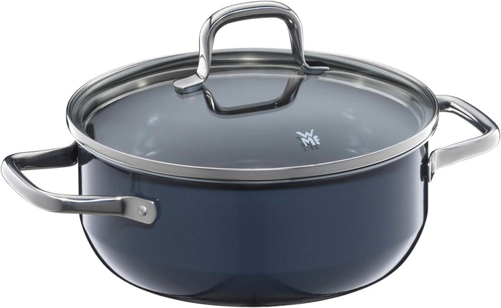 WMF Fusiontec Essential Kochtopf gross, 20 cm, Glasdeckel, Bratentopf Induktion, 2,4l, High-Tech Ker