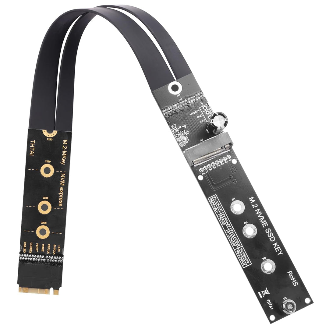 M.2 NVMe SSD Verlängerungskabel M2 M-Key NVME Stecker auf Buchse Adapter für Motherboard SSD 2230/22