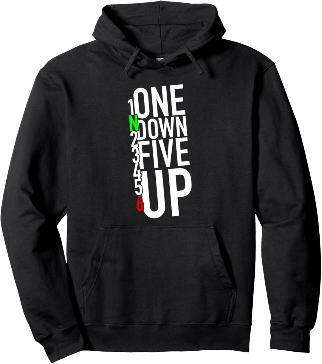 1N23456 Motorradgangschaltung Motorradfahrer Pullover Hoodie