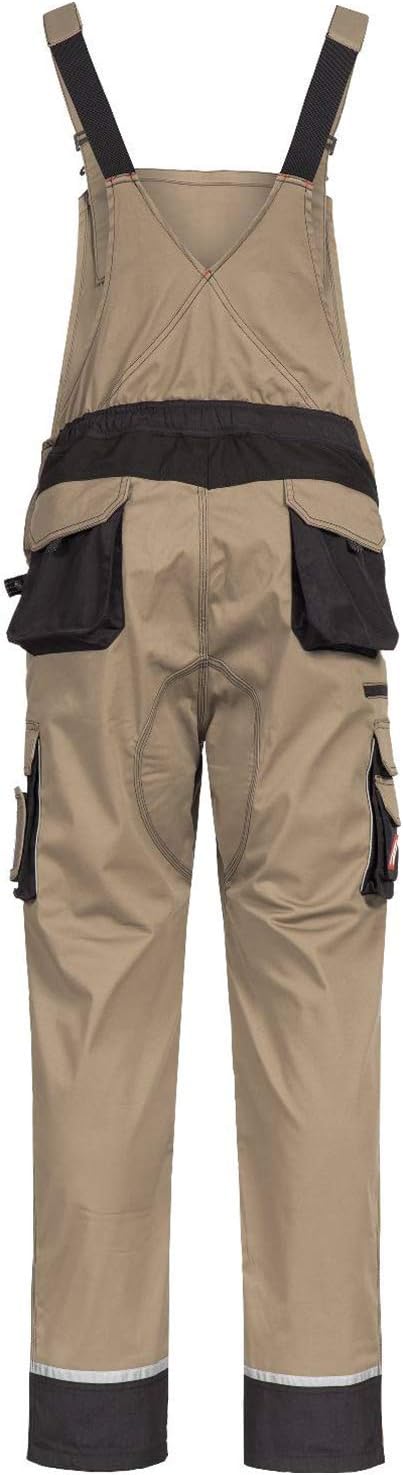 Nitras Motion Tex Pro FX Lange Arbeitshose für Damen/Herren - Latz-Bundhose 62 Beige, 62 Beige