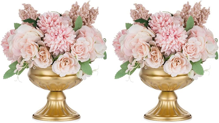 Nuptio 2 Stücke Mini Grösse Metall Urne Pflanzer Elegante Hochzeit Mittelstücke Vase für Hochzeit De