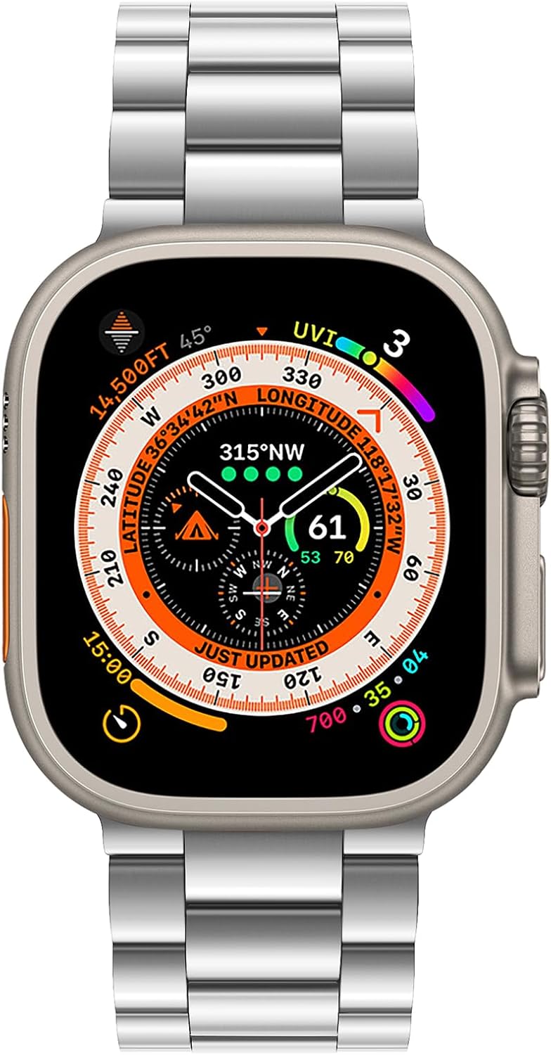 Tasikar Armband Kompatibel mit Apple Watch Ultra Armband 49mm Prämie Edelstahl Metall Ersatz Armband