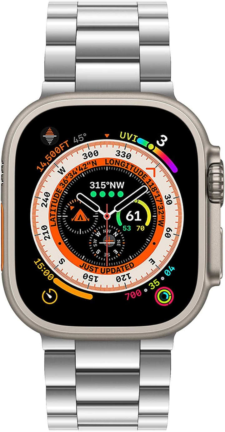 Tasikar Armband Kompatibel mit Apple Watch Ultra Armband 49mm Prämie Edelstahl Metall Ersatz Armband
