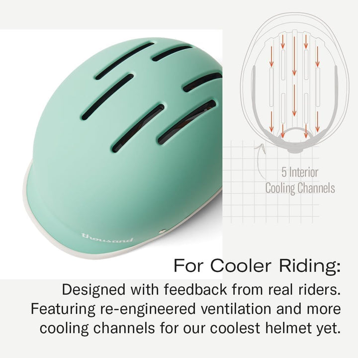 Thousand Heritage Collection Fahrradhelm für Erwachsene, niedriges Profil, Retro, Pendler, Sicherhei