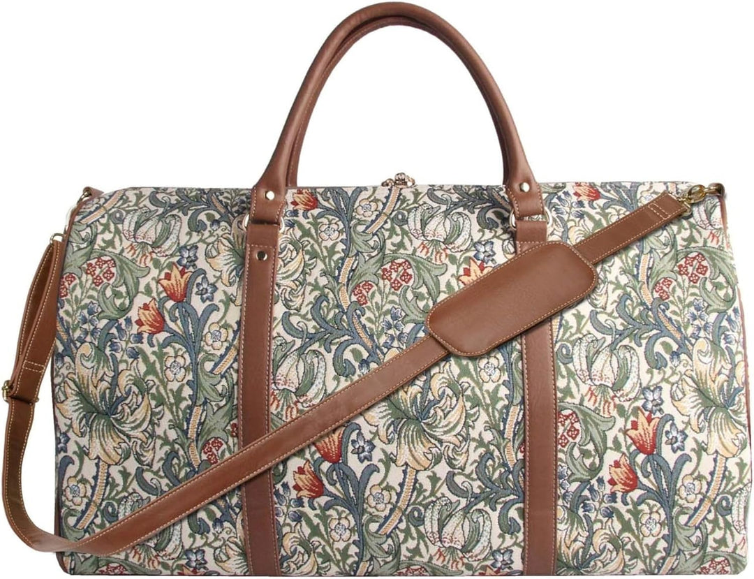 Signare Gobelinische grosse Seesack für Damen, Übernachtungstasche, Wochenendtasche Goldene Lilie, G