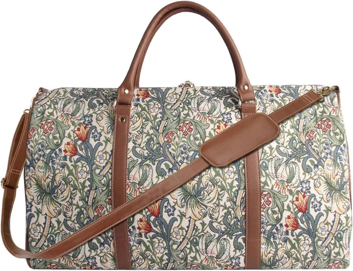 Signare Gobelinische grosse Seesack für Damen, Übernachtungstasche, Wochenendtasche Goldene Lilie, G