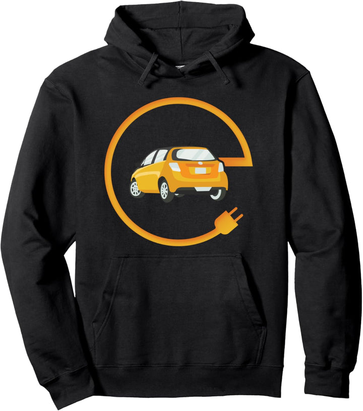 Elektroauto Hybrid Auto E-Auto Strom Energie Geschenk Pullover Hoodie