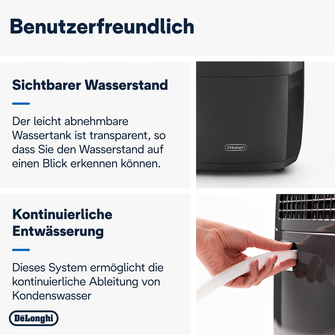 De'Longhi Luftentfeuchter Tasciugo AriaDry Pure DDSX220WFA - elektrischer Entfeuchter und Luftreinig