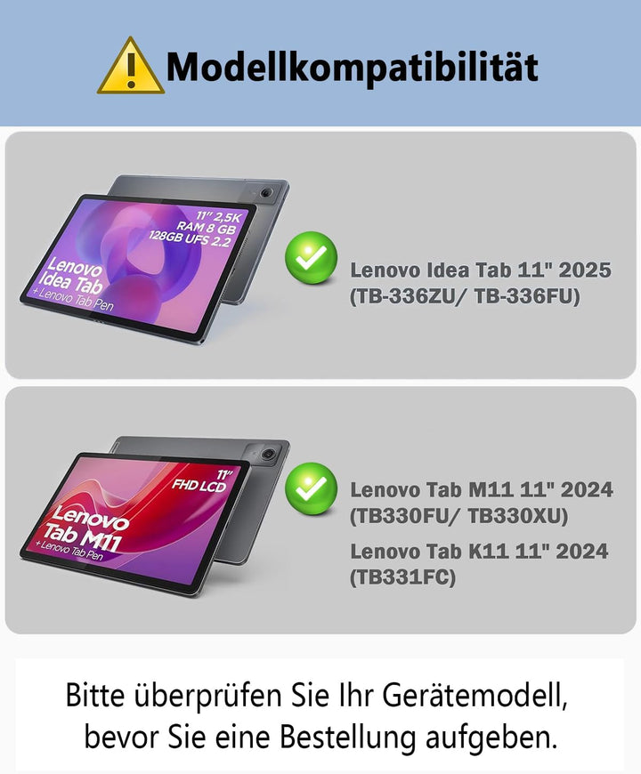 für Lenovo Idea Tab (2025 TB-336ZU TB-336FU)/ Lenovo Tab M11 (2024 TB330FU/TB330XU) 11 Zoll Hülle mi