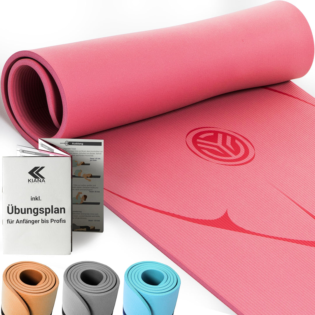 Yoga Matte aus Deutscher Entwicklung – Rutschfeste &amp; gelenkschonende Yogamatte – 2 Komfort-Dicken (1