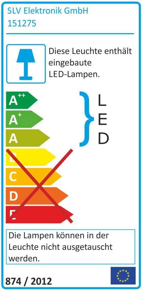 SLV Wandlampe ASSO 300 zur Innenbeleuchtung von Wänden, Treppen, Eingängen | LED Strahler, Moderne W