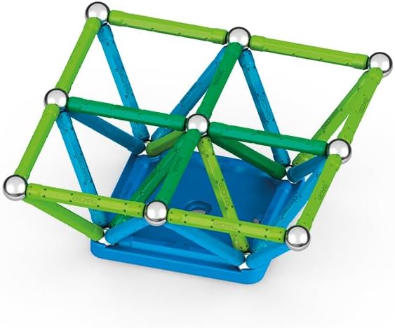 Geomag Classic - 60 Pieces- Magnetic Construction for Children - Green Collection - 100 Percent Recy
