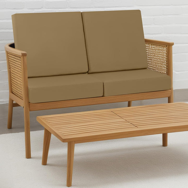 Stuhlkissen 45x45 2er Set für den Aussenbereich, wasserdichte Schaumstoff Sitzkissen Outdoor, Garten