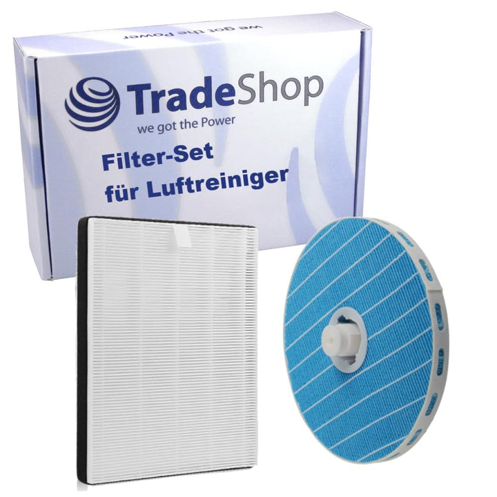 Trade-Shop 2in1 Luftfilter-Set (HEPA-Filter + Luftbefeuchterelement) kompatibel mit Philips HU5930/1