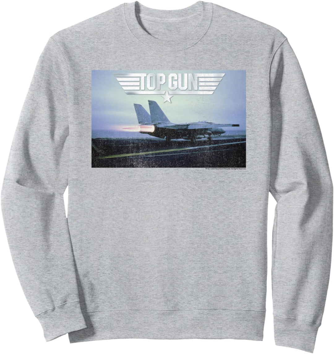 Top Gun Jet and Logo Photo Sweatshirt