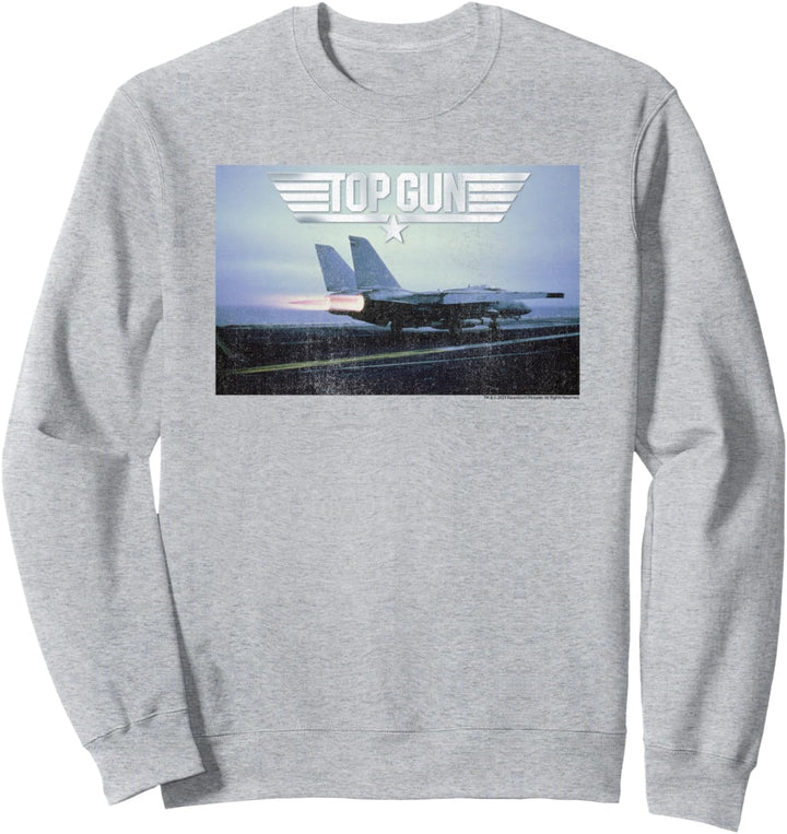 Top Gun Jet and Logo Photo Sweatshirt