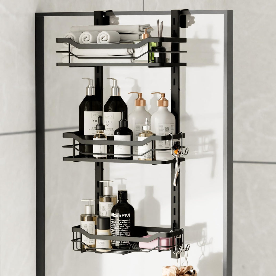 TAILI Saugnapf Hängende Duschablage Zum Hängen mit Rasierständer & Seifenhalter, Shower Shelf Mit 4