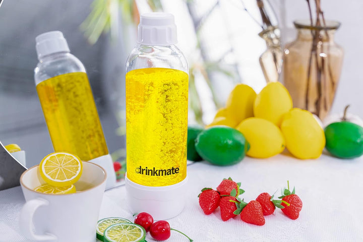 DrinkMate Sprudelflaschen, 2 x 0.5L PET, BPA Frei, Weiss
