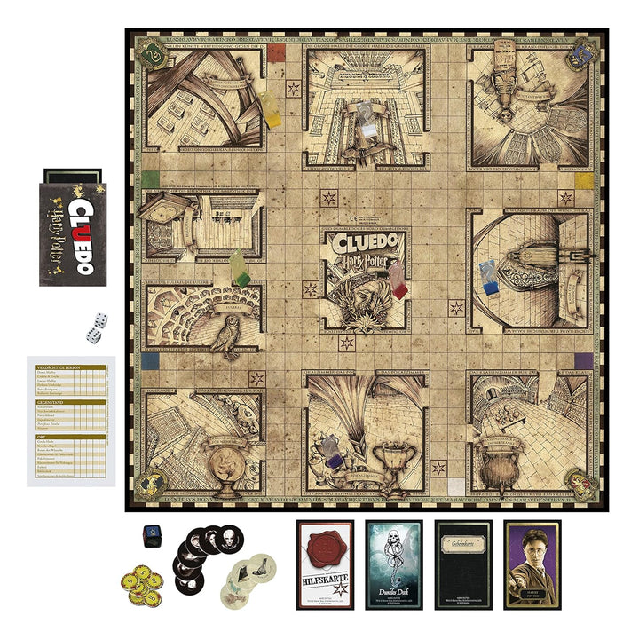 Cluedo: Wizarding World Harry Potter Edition, Detektivspiel für 3-5 Spieler, für Kinder ab 8 Jahren