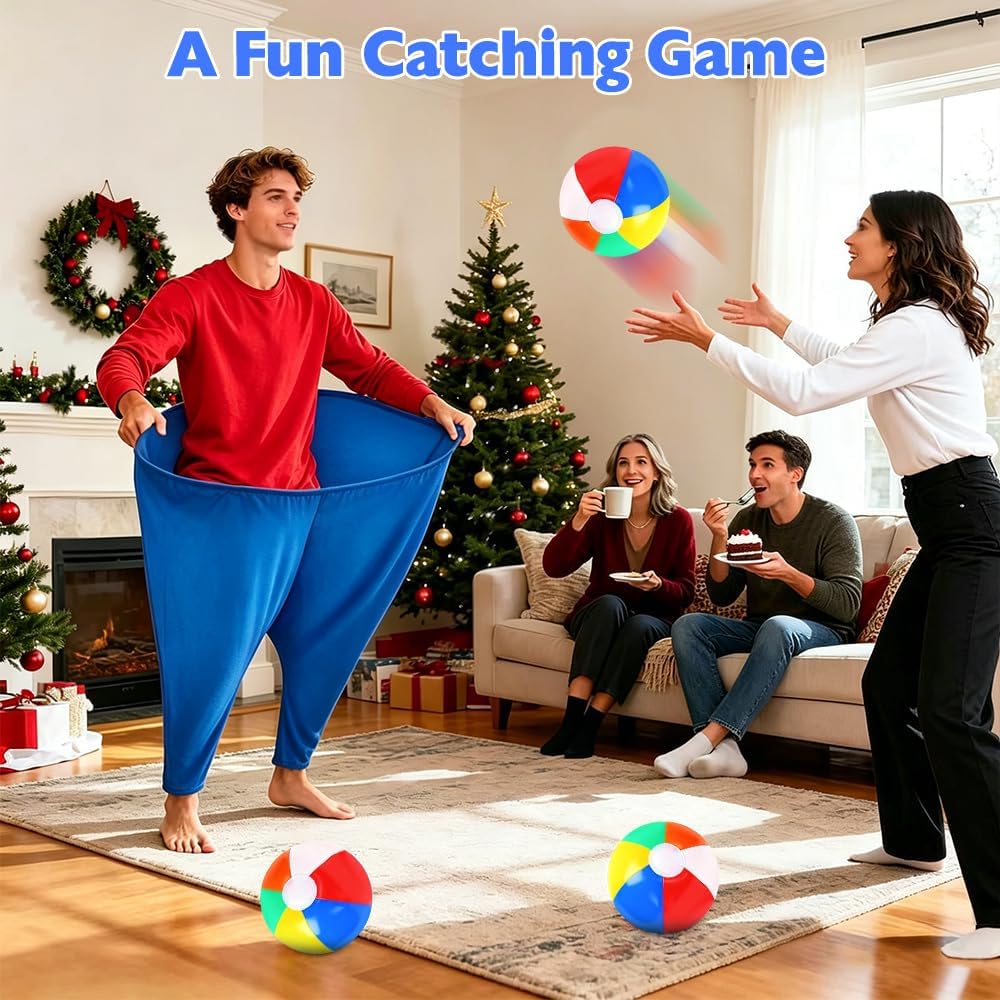 2 Stück Granny Pants Wurfspiel, Granny Pants Yard Game für Erwachsene und Kinder, mit 12 Hüpfbällen