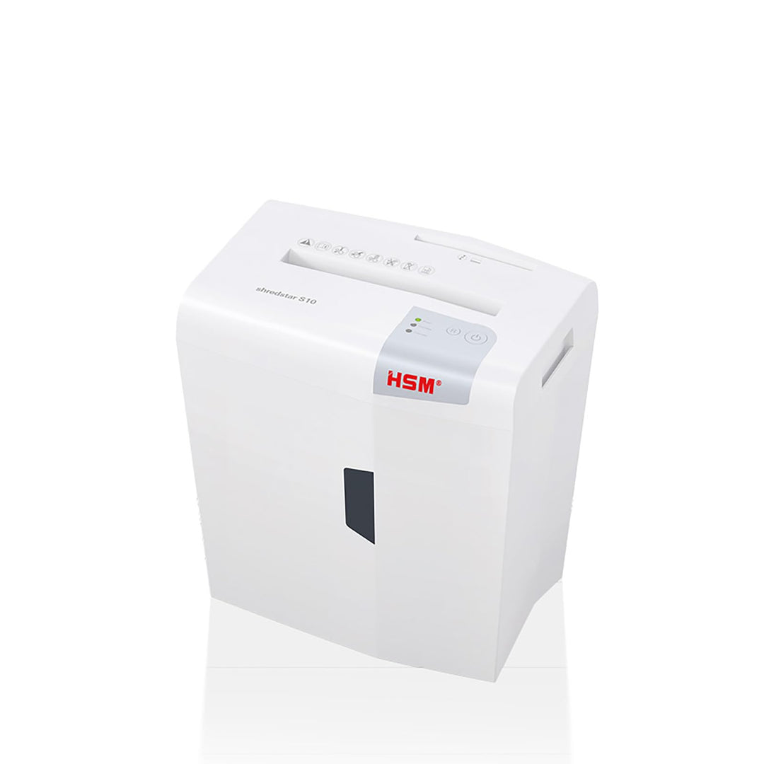 HSM shredstar S10 Aktenvernichter, Sicherheitsstufe P-2, 10 Blatt (Streifenschnitt) mit CD-Schredder