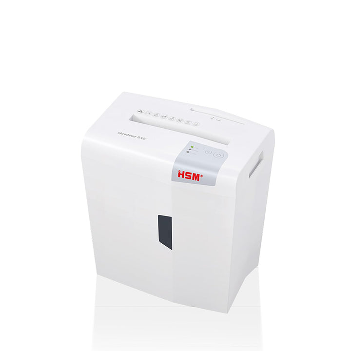 HSM shredstar S10 Aktenvernichter, Sicherheitsstufe P-2, 10 Blatt (Streifenschnitt) mit CD-Schredder