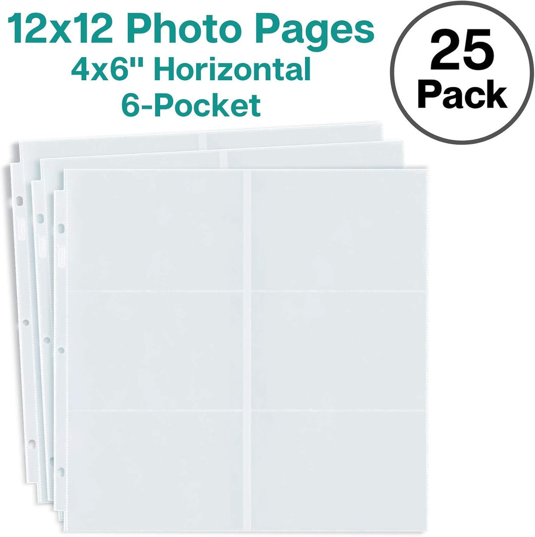 Dunwell Fotoalbum-Nachfüllseiten 30,5 x 30,5 cm – (10,2 x 15,2 cm Querformat, 25 Stück), für 300 Fot