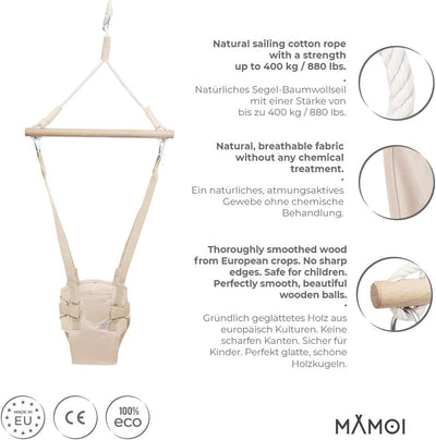 MAMOI® Türhopser Baby ab 6 Monate, Hopser Baby Jumper Bouncer, Babyschaukel für türrahmen, Schaukel