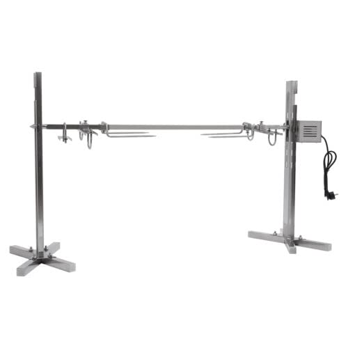 Elektrischer Grillspie Drehspie Drehspiess Grill Rotisserie Spanferkelgrill mit 2 Fleischnadeln für
