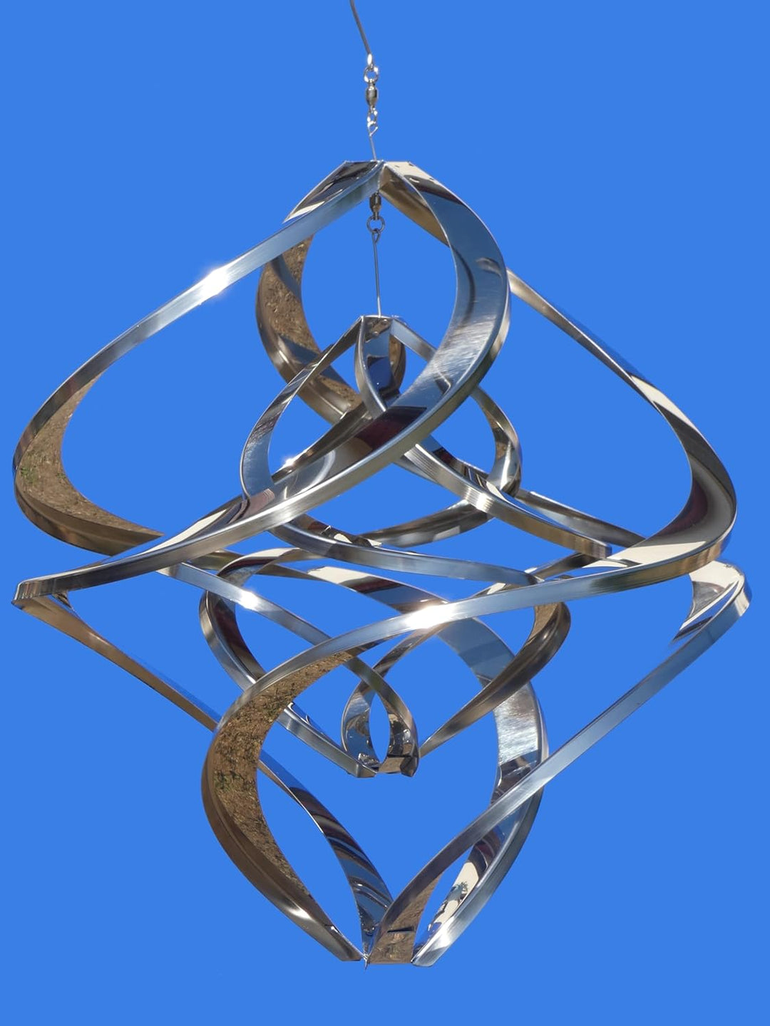 Pommerntraum ® | Edelstahlwindspiel ROSTFREI Windspiel Edelstahl Winddancer Double-Twister Twister G