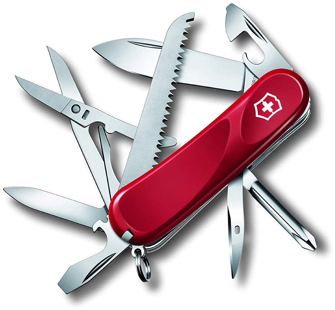 Victorinox Taschenmesser Evolution 18 (15 Funktionen, Ergonomisch, Klinge, Nagelfeile) Rot, Rot