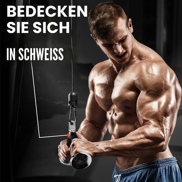 Yes4All LAT-Pull-Down-Kabelaufsatz, Trizeps-Pressstange, V-förmige Stange mit Diamant-Rändelgriff, B