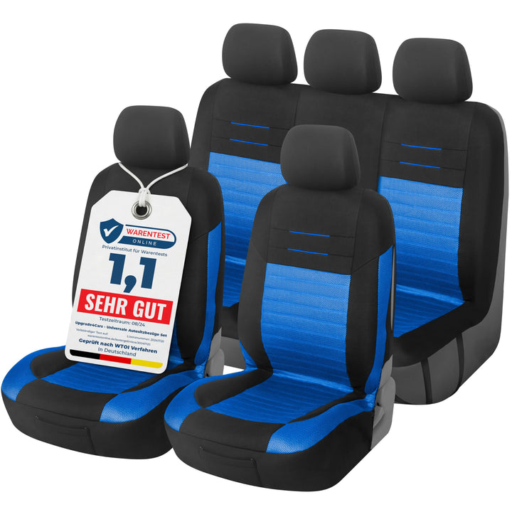 Upgrade4cars Autositzbezüge Set Universal Version 2026 | Auto-Schonbezüge für die Vordersitze & Rück