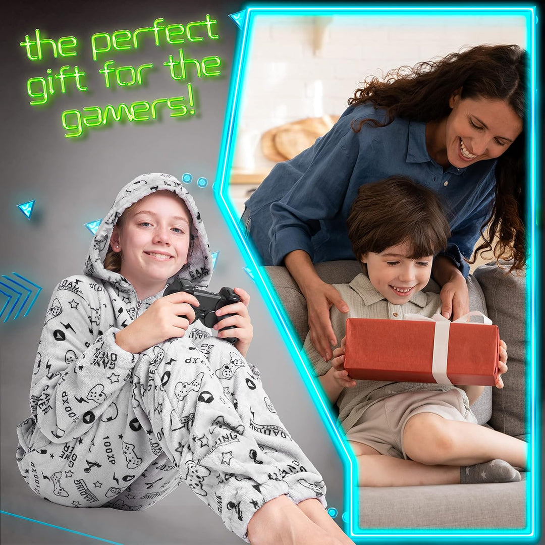 CityComfort Onesie Kinder Fleece Overall Jumpsuit Schlafanzug Jungen Mädchen Extra Weich Einteiler G