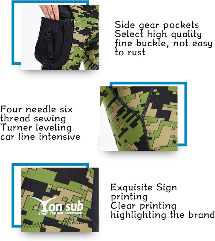 Pasamer Neopren-Shorts für Herren Stretch-Tauchshorts für Herren zum Surfen, M
