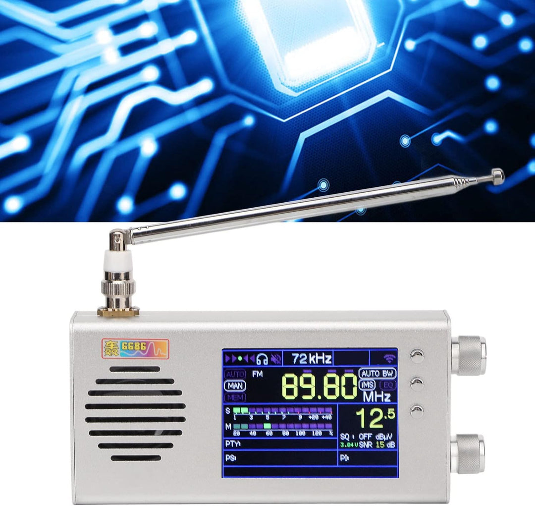 TEF6686 Vollband-Radioempfänger, Tragbares Digitales AM-FM-Stereoradio mit 3,2-Zoll-LCD-Bildschirm,