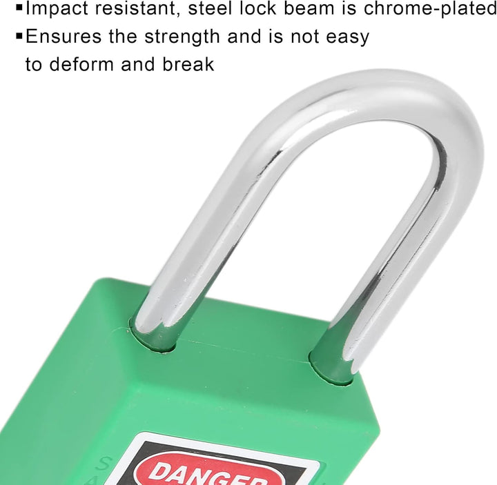 Lockout Tagout Schloss, 10er-Set 38 mm Lockout-Schloss Lockout Vorhängeschloss Gleichschliessend Nyl