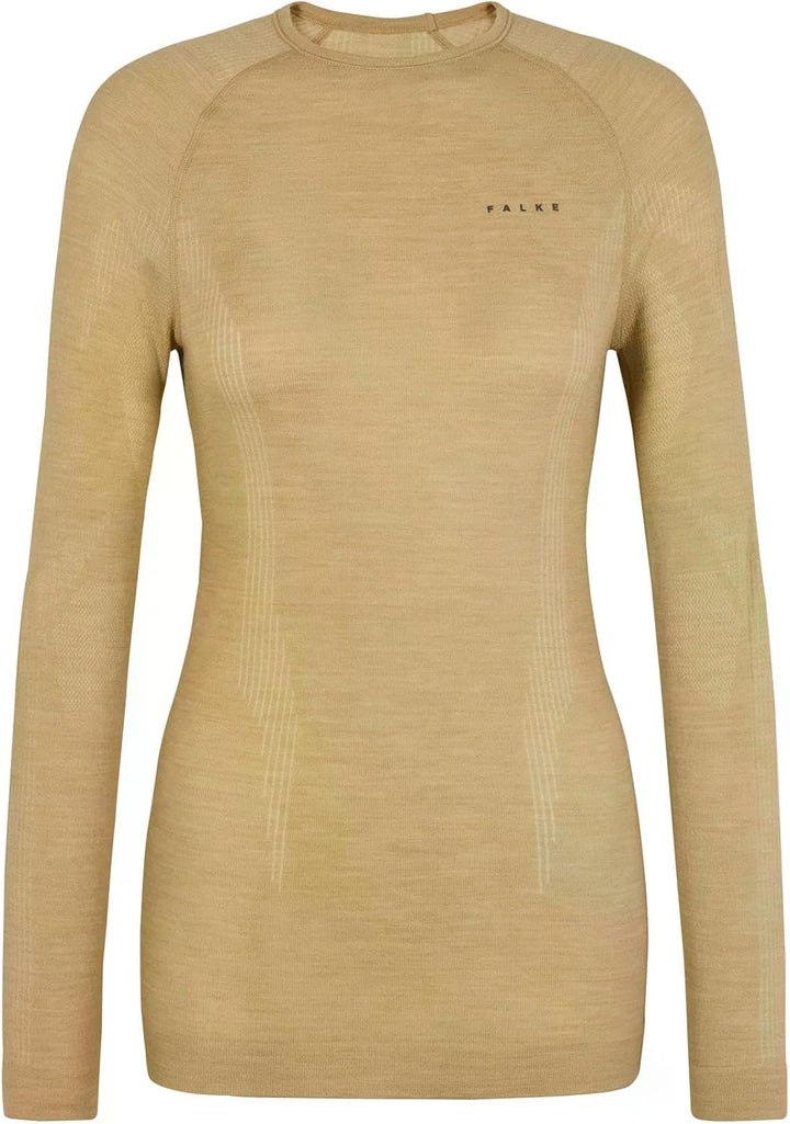 FALKE Damen Wool-Tech Round Neck Funktionsshirt Langarm atmungsaktiv klimaregulierend geruchshemmend